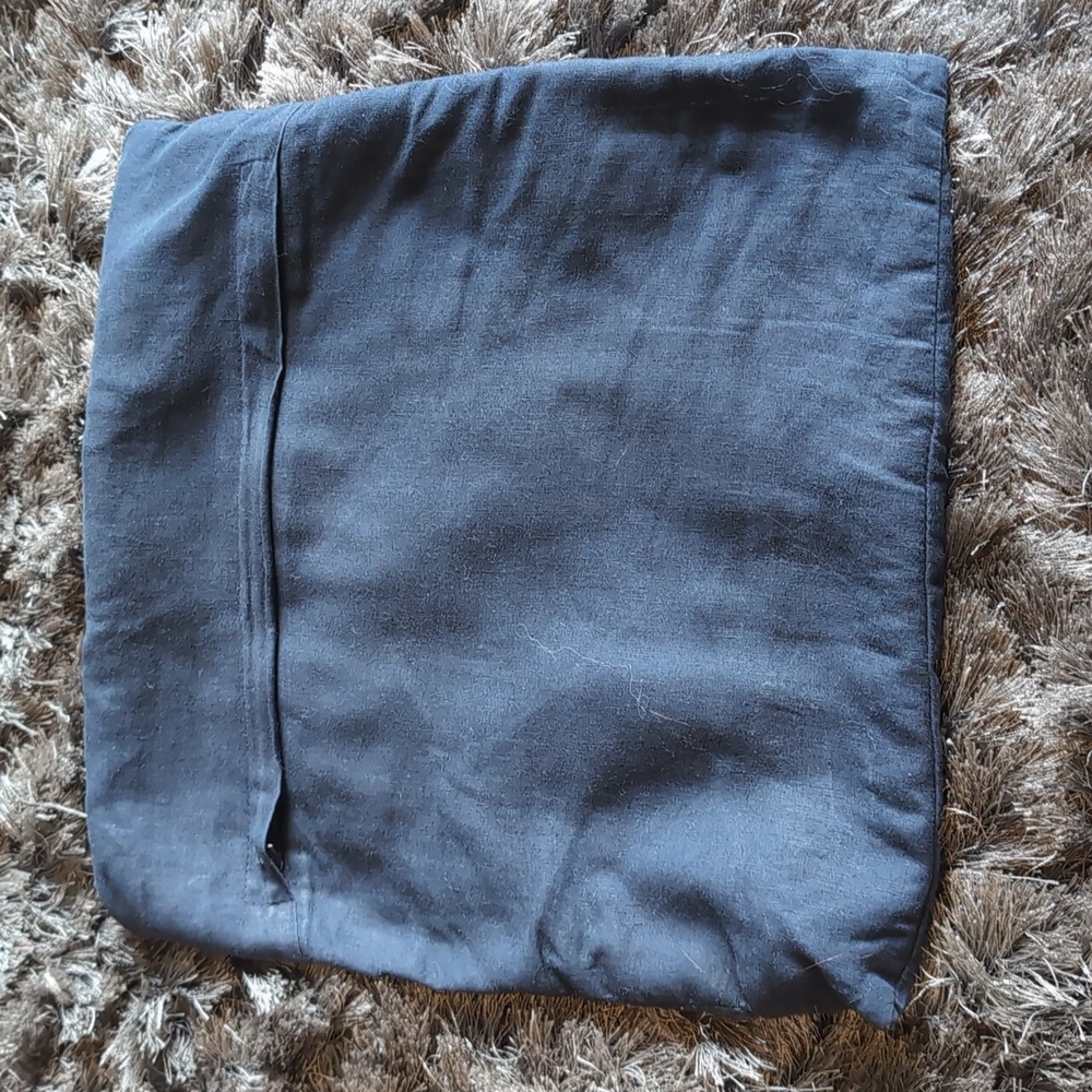 Navy Blue Crab Embroidered Throw Pillow Cover - Picture 10 of 13